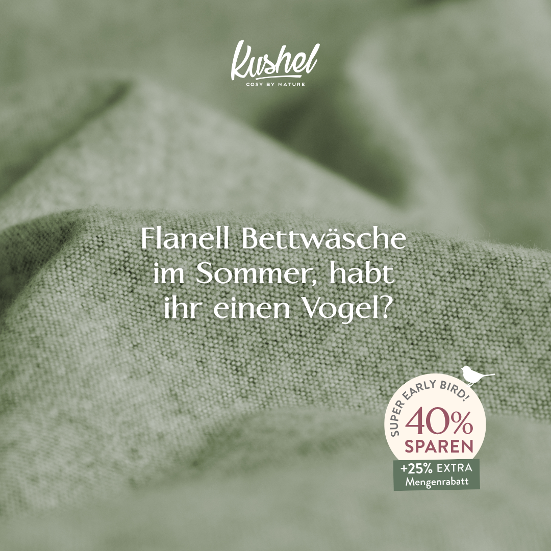 Vorbestellung - Kushel Bettwäsche Set Deckenbezug und Kissenbezug Flanell Chambray