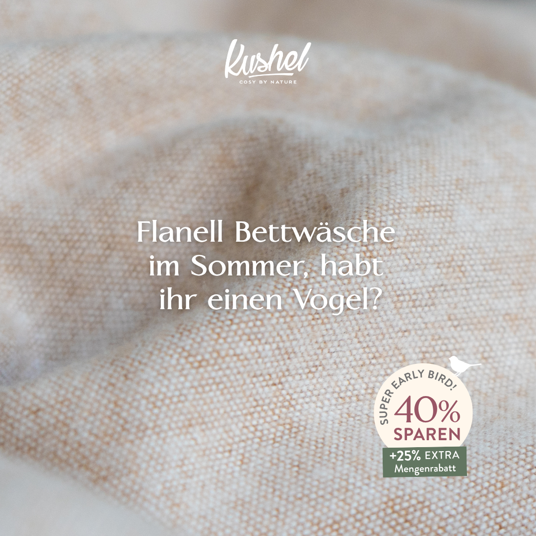 Vorbestellung - Kushel Bettwäsche Set Deckenbezug und Kissenbezug Flanell Chambray