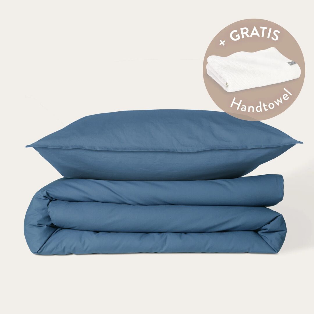 Kushel Bettwäsche aus Bio-Baumwolle Deckenbezug und Kissenbezug