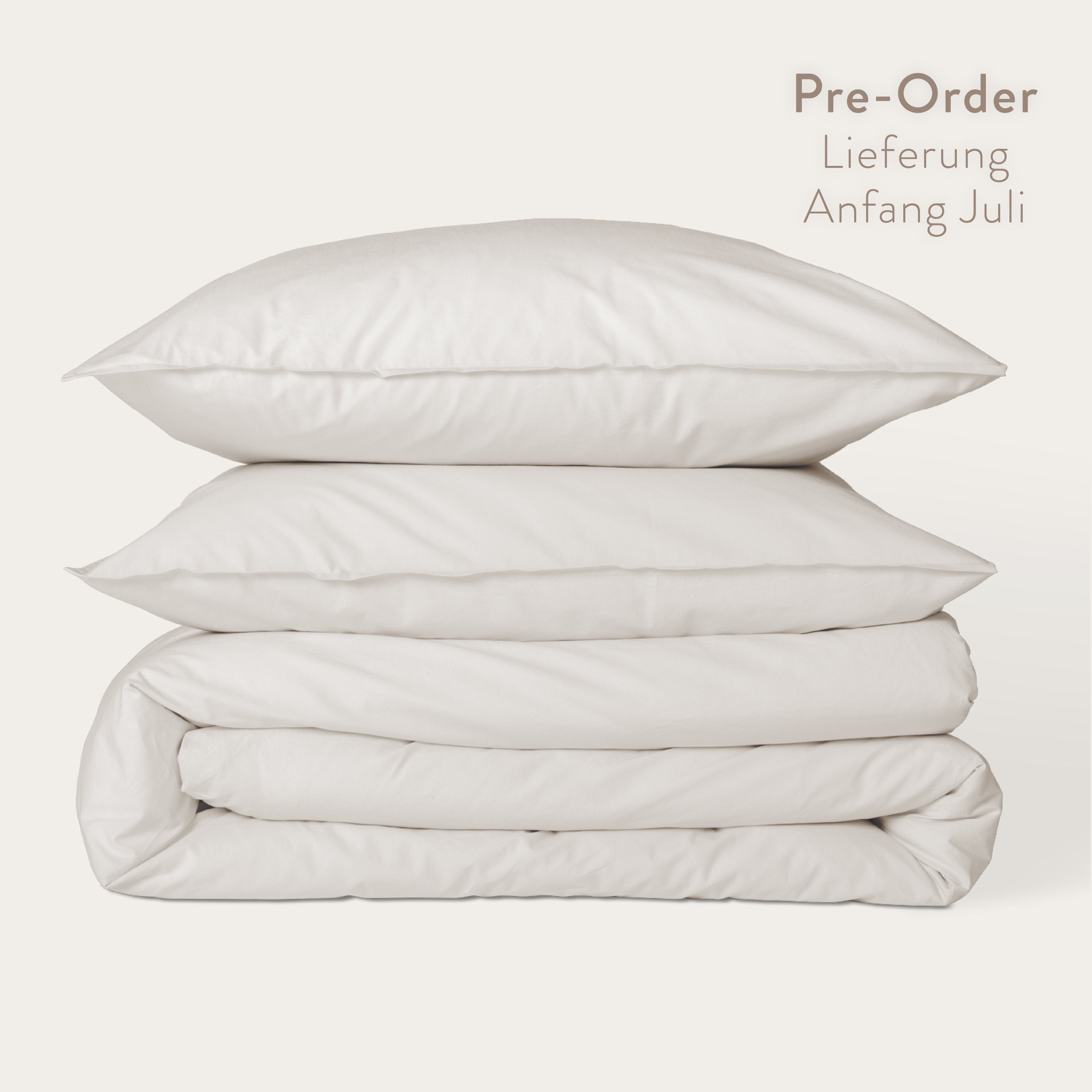 Kushel Bettwäsche aus Bio-Baumwolle Deckenbezug und Kissenbezug