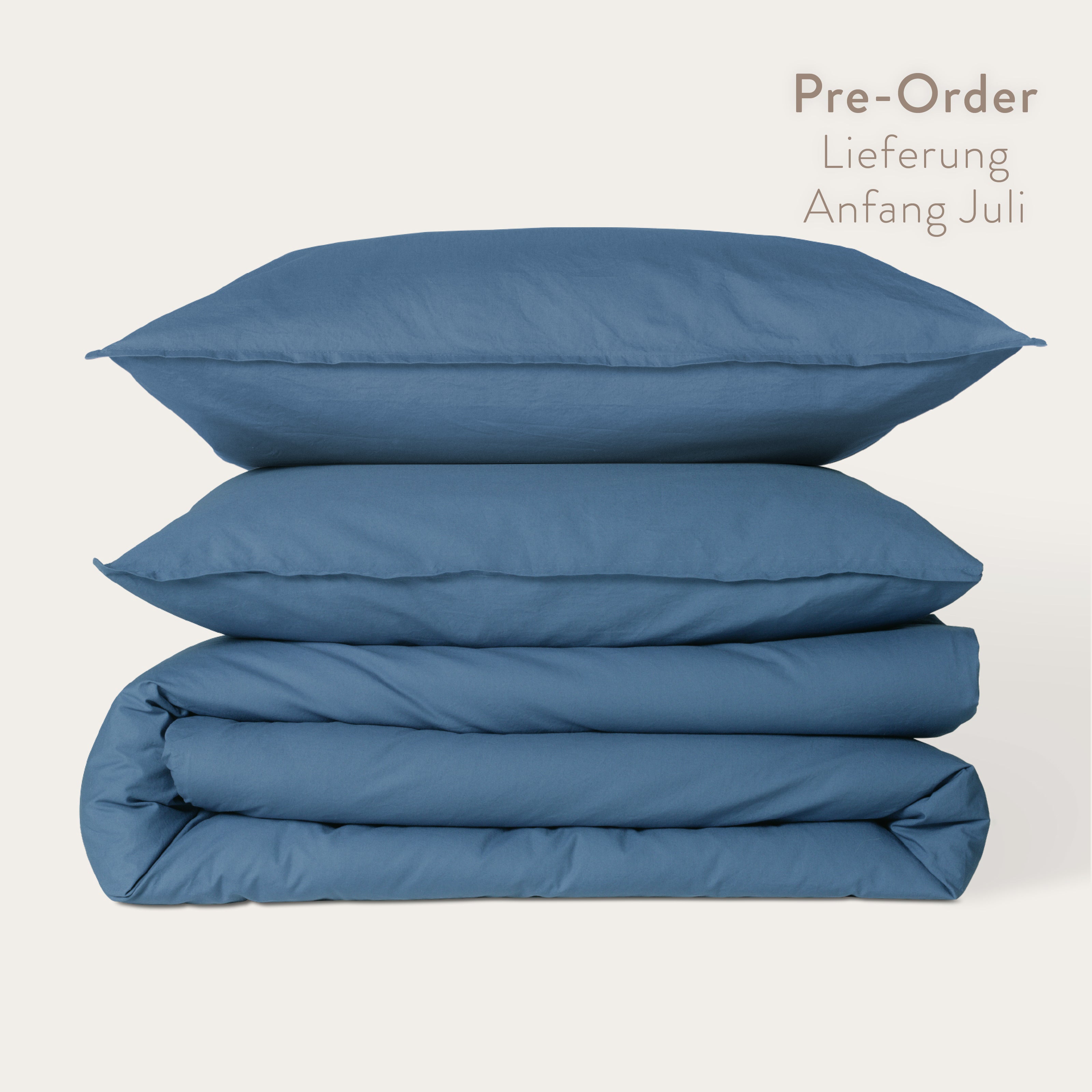 Kushel Bettwäsche aus Bio-Baumwolle Deckenbezug und Kissenbezug