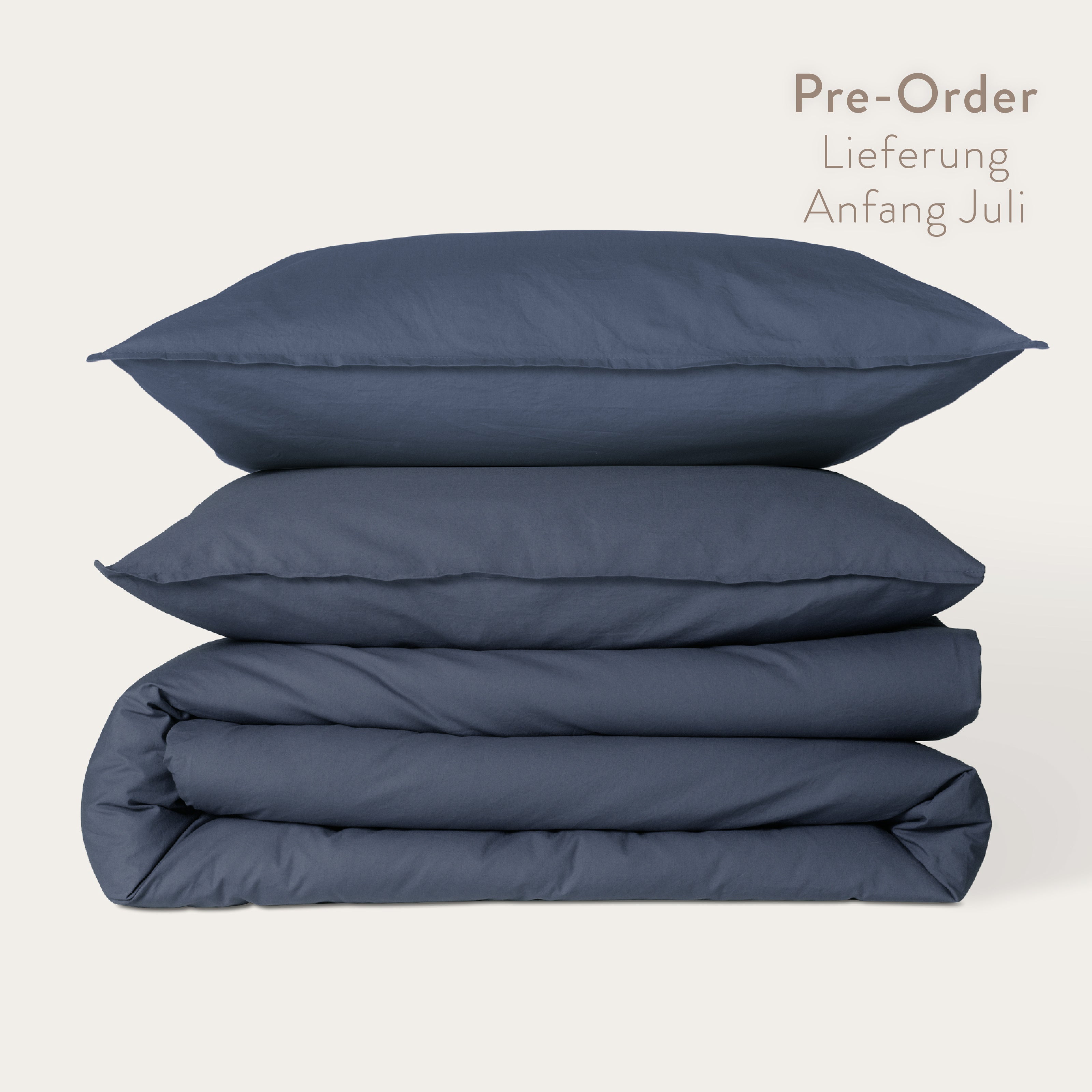 Kushel Bettwäsche aus Bio-Baumwolle Deckenbezug und Kissenbezug