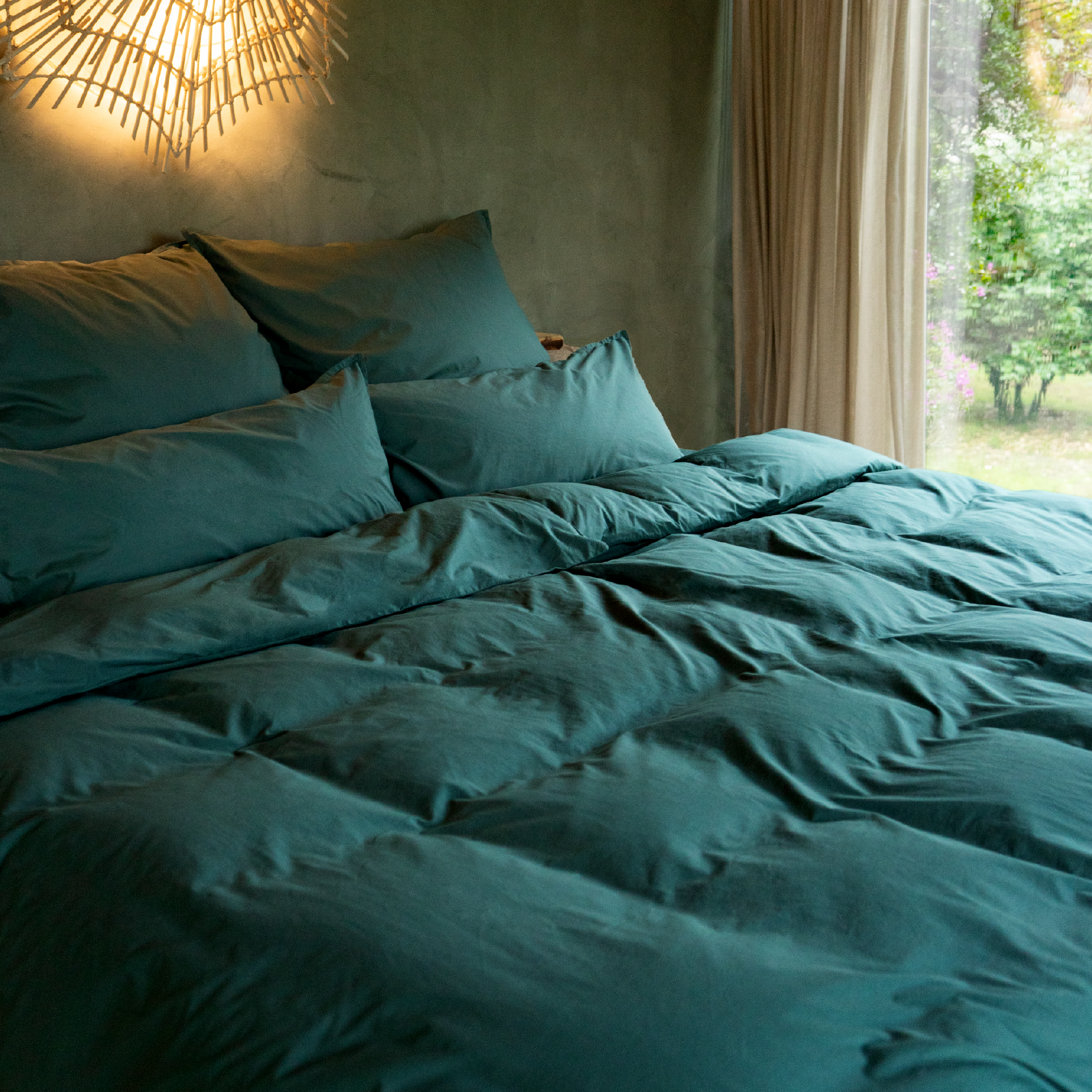 Kushel Bettwäsche aus Bio-Baumwolle Deckenbezug und Kissenbezug