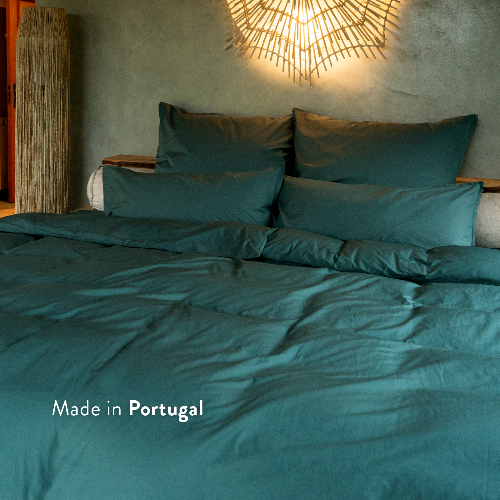 Kushel Bettwäsche aus Bio-Baumwolle Deckenbezug und Kissenbezug