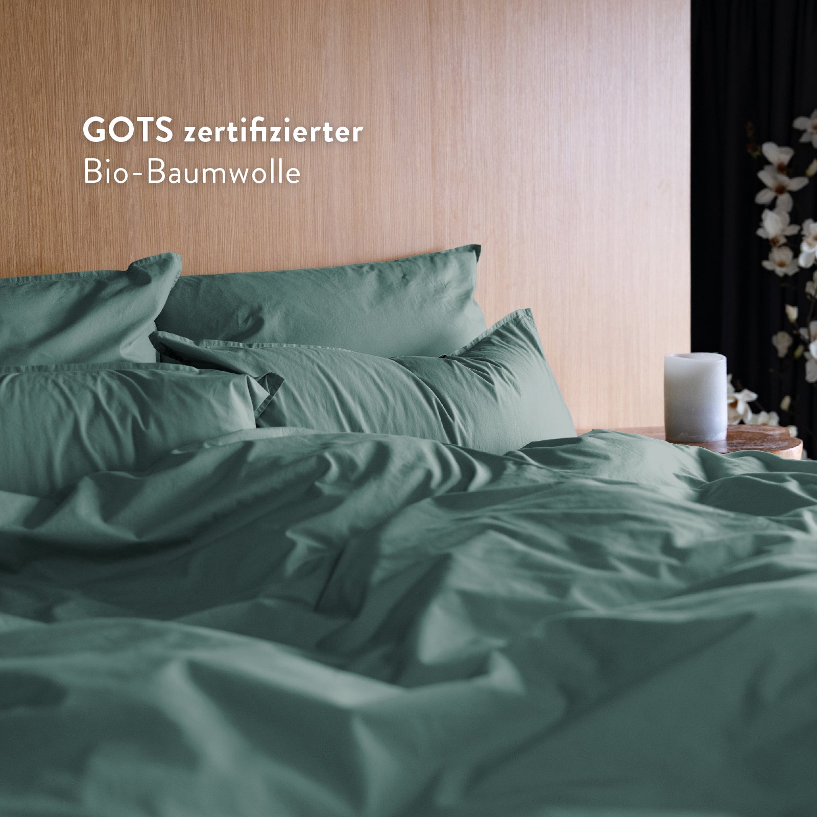 Kushel Bettwäsche aus Bio-Baumwolle Deckenbezug und Kissenbezug
