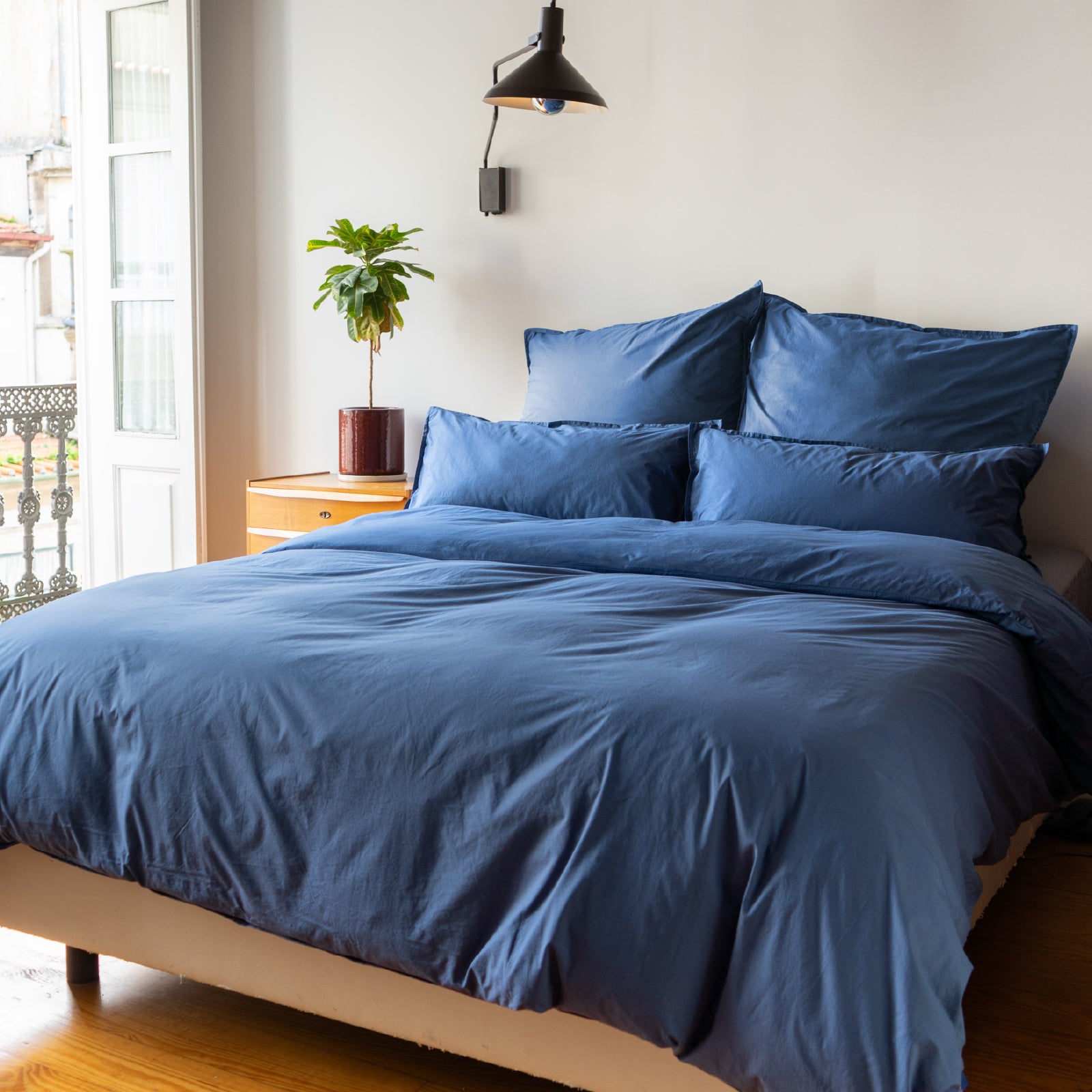 Kushel Bettwäsche aus Bio-Baumwolle Deckenbezug und Kissenbezug