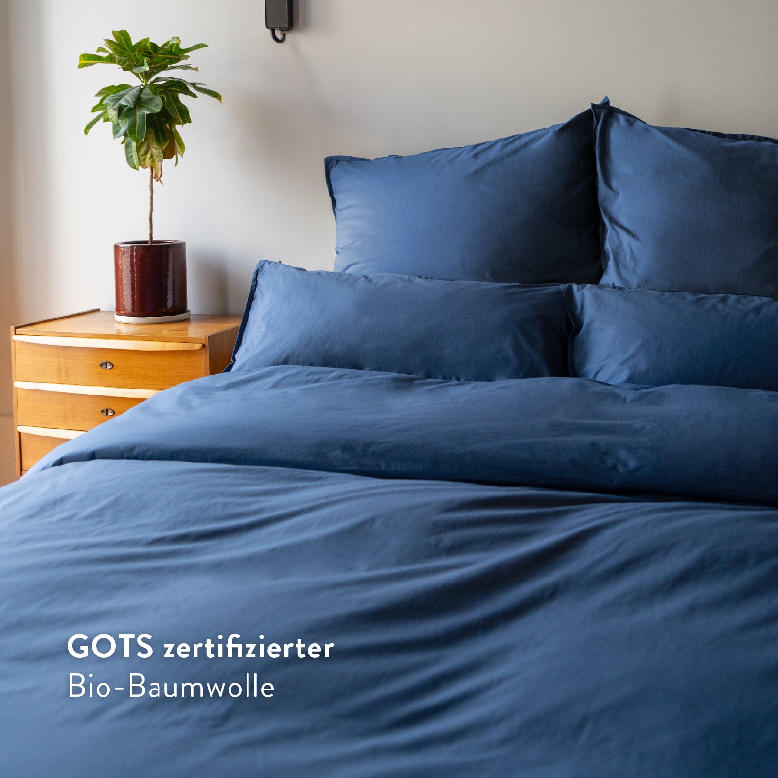 Kushel Bettwäsche aus Bio-Baumwolle Deckenbezug und Kissenbezug