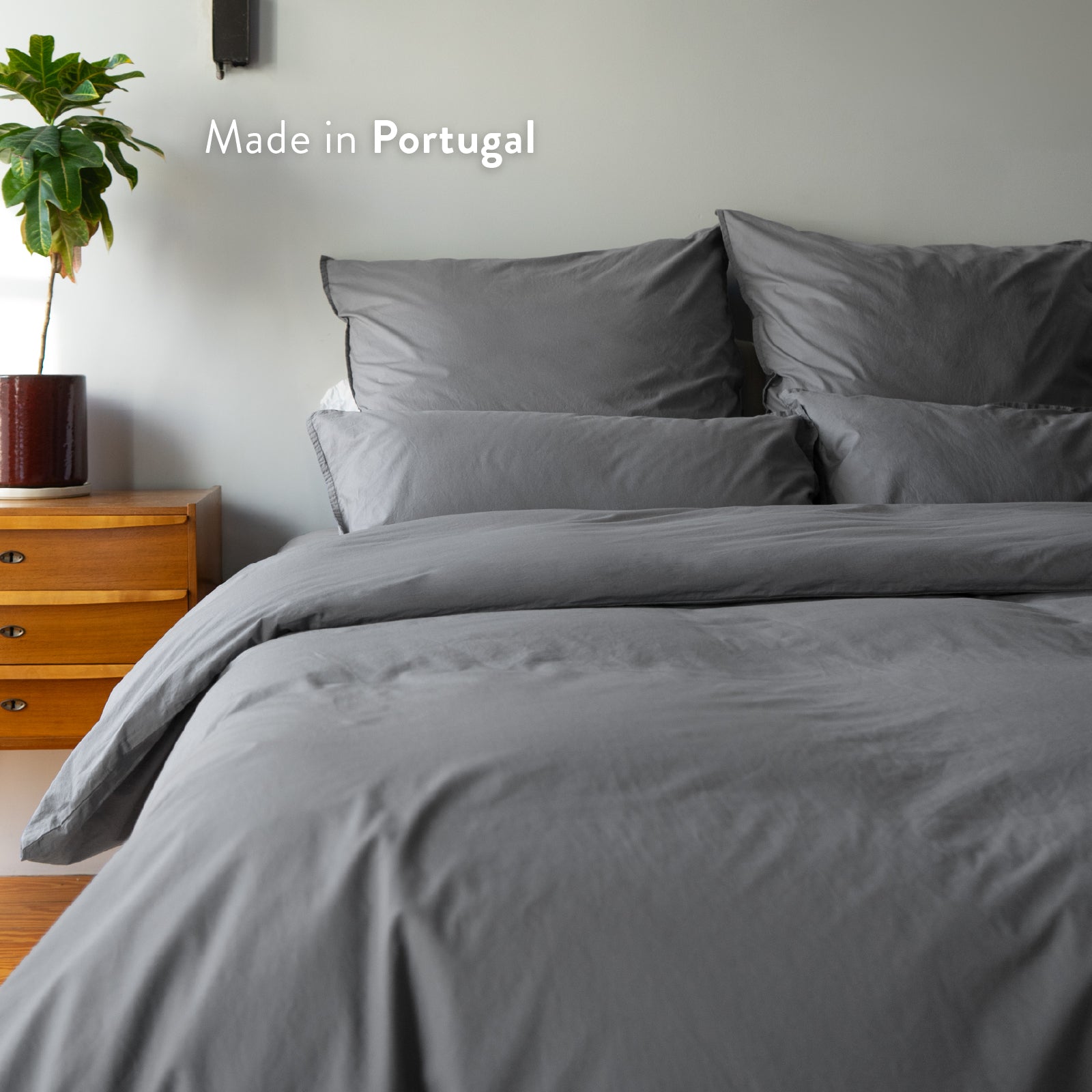 Kushel Bettwäsche aus Bio-Baumwolle Deckenbezug und Kissenbezug