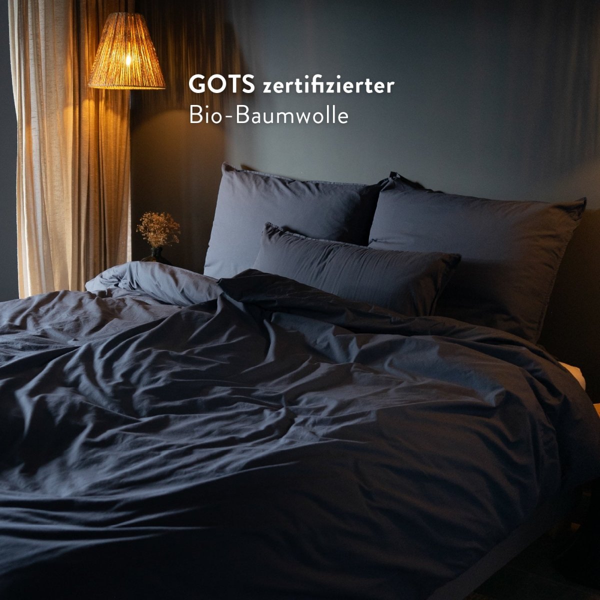 Kushel Bettwäsche aus Bio-Baumwolle Deckenbezug und Kissenbezug