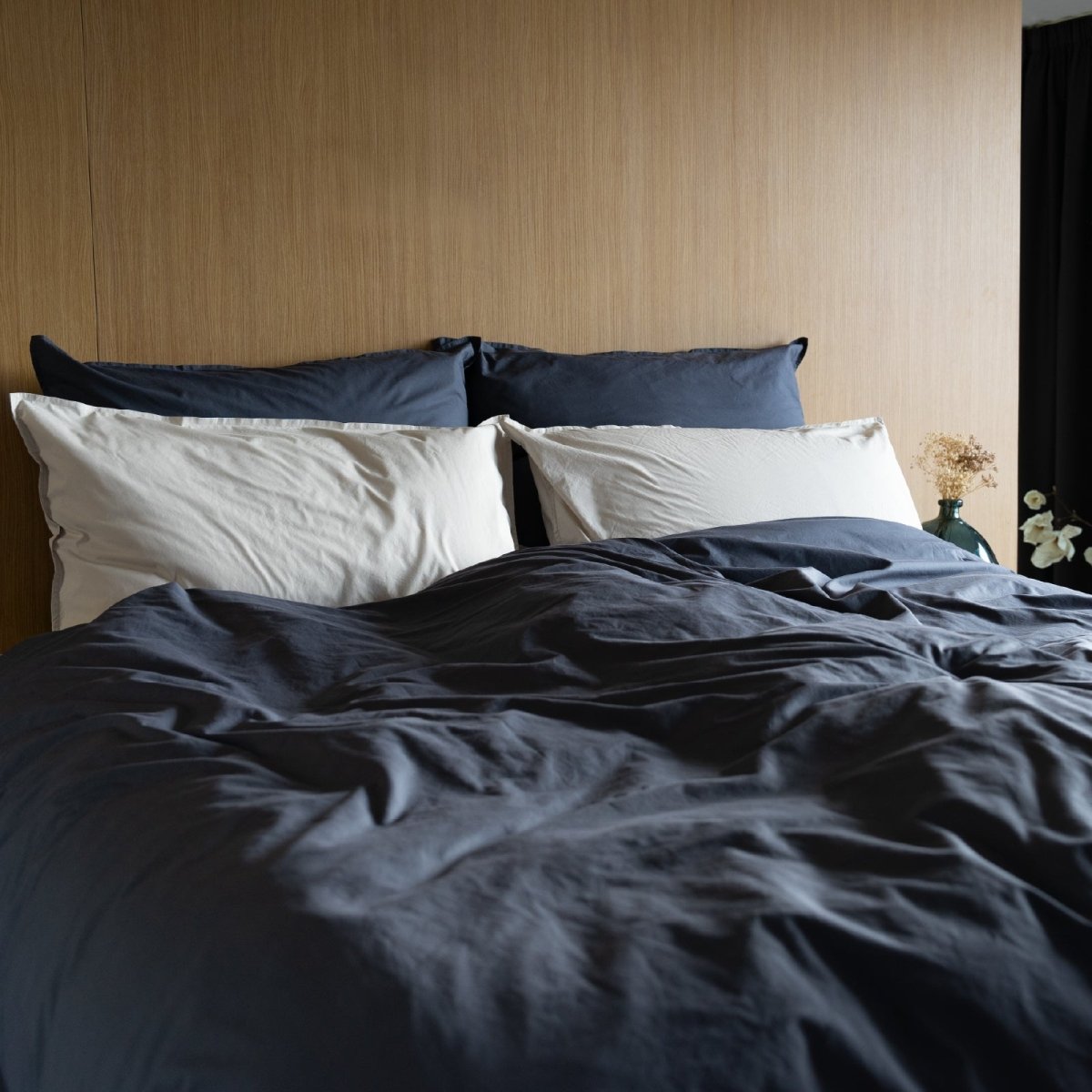 Kushel Bettwäsche aus Bio-Baumwolle Deckenbezug und Kissenbezug