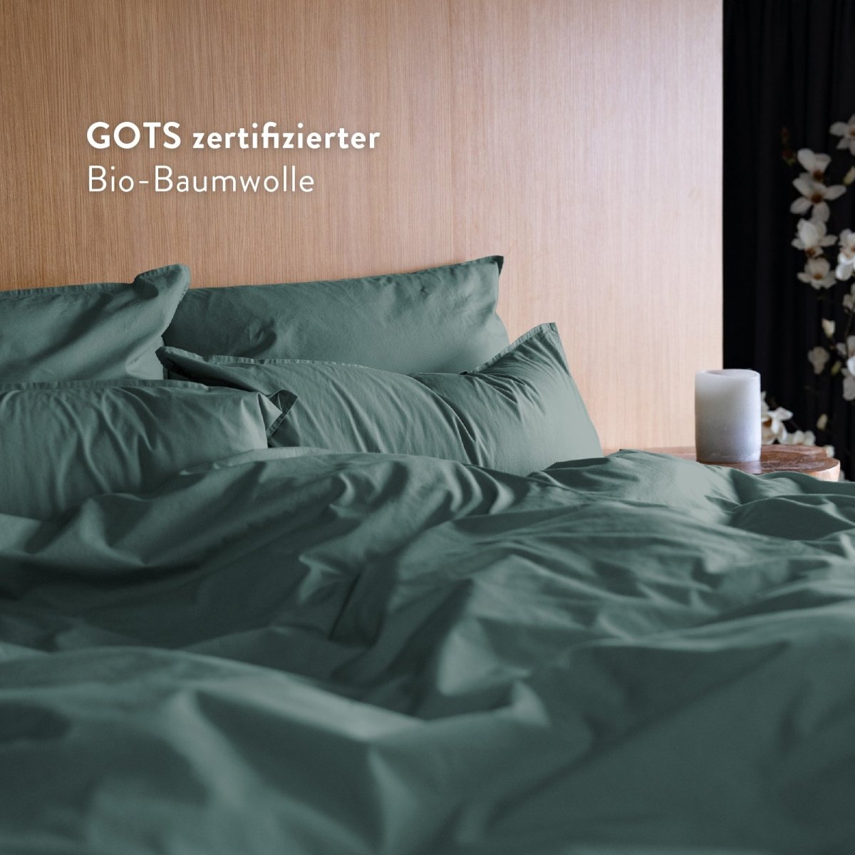 Kushel Bettwäsche aus Bio-Baumwolle Deckenbezug und Kissenbezug