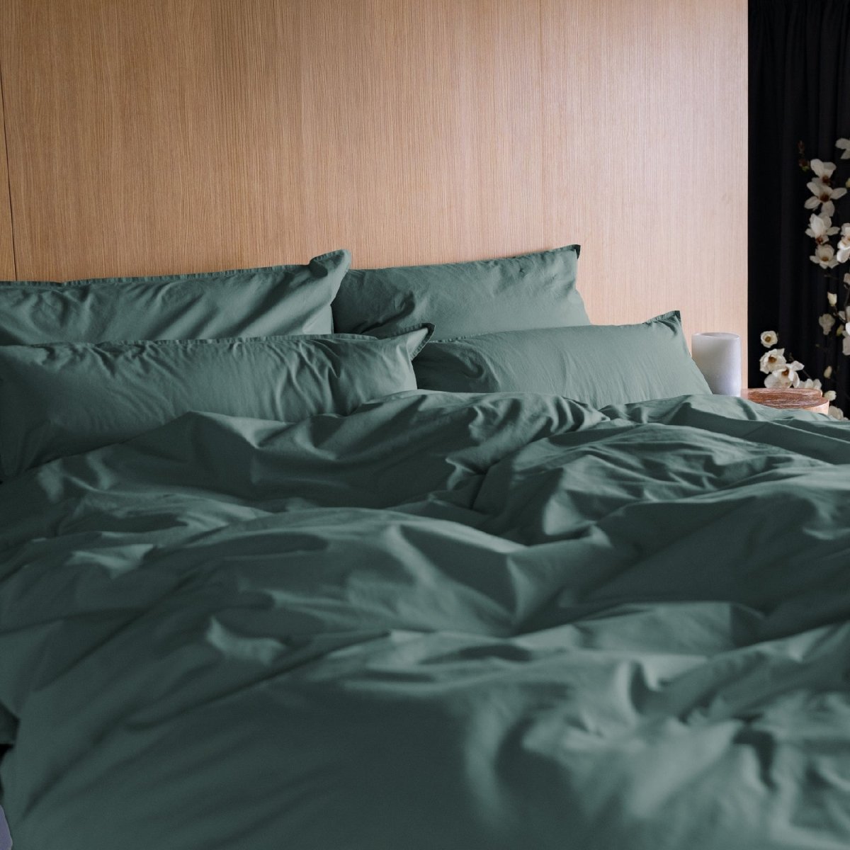 Kushel Bettwäsche aus Bio-Baumwolle Deckenbezug und Kissenbezug