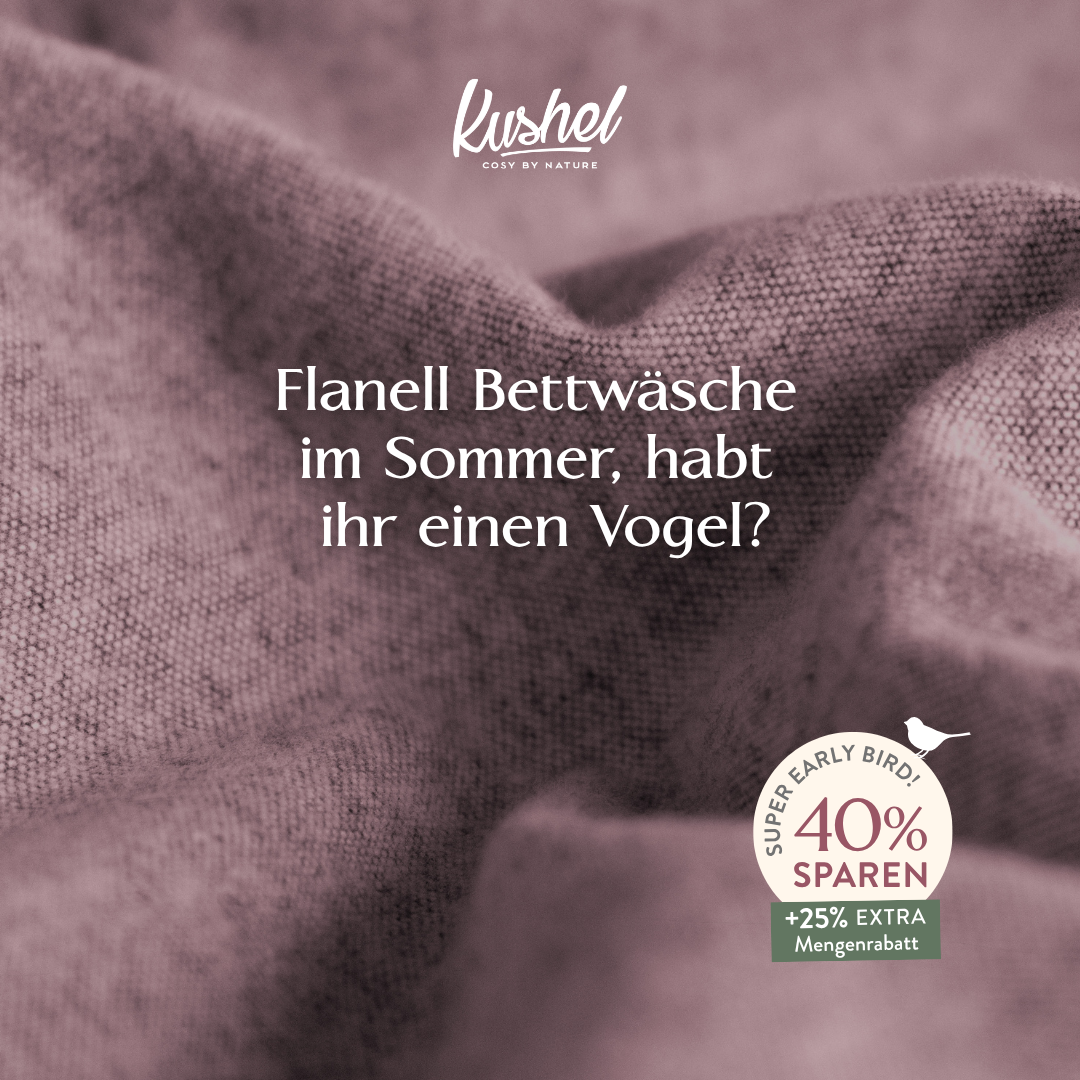 Vorbestellung -  Kushel Bettwäsche Set Deckenbezug und Kissenbezug Flanell Chambray