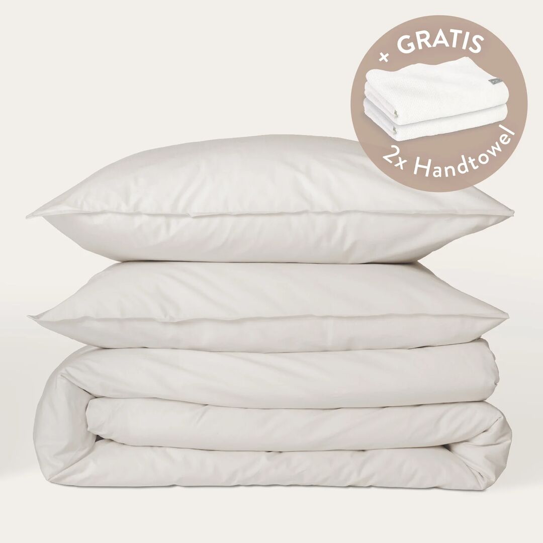 Kushel Bettwäsche aus Bio-Baumwolle Deckenbezug und Kissenbezug