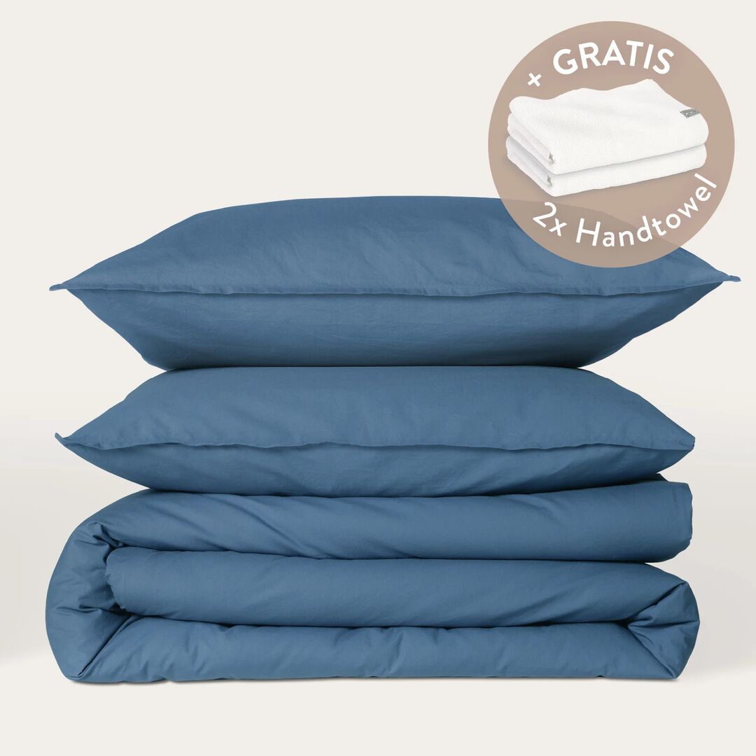 Kushel Bettwäsche aus Bio-Baumwolle Deckenbezug und Kissenbezug