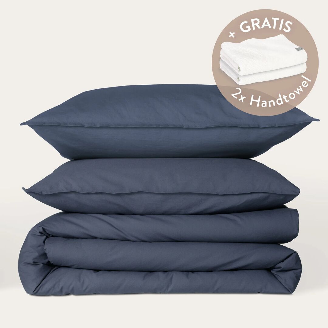 Kushel Bettwäsche aus Bio-Baumwolle Deckenbezug und Kissenbezug