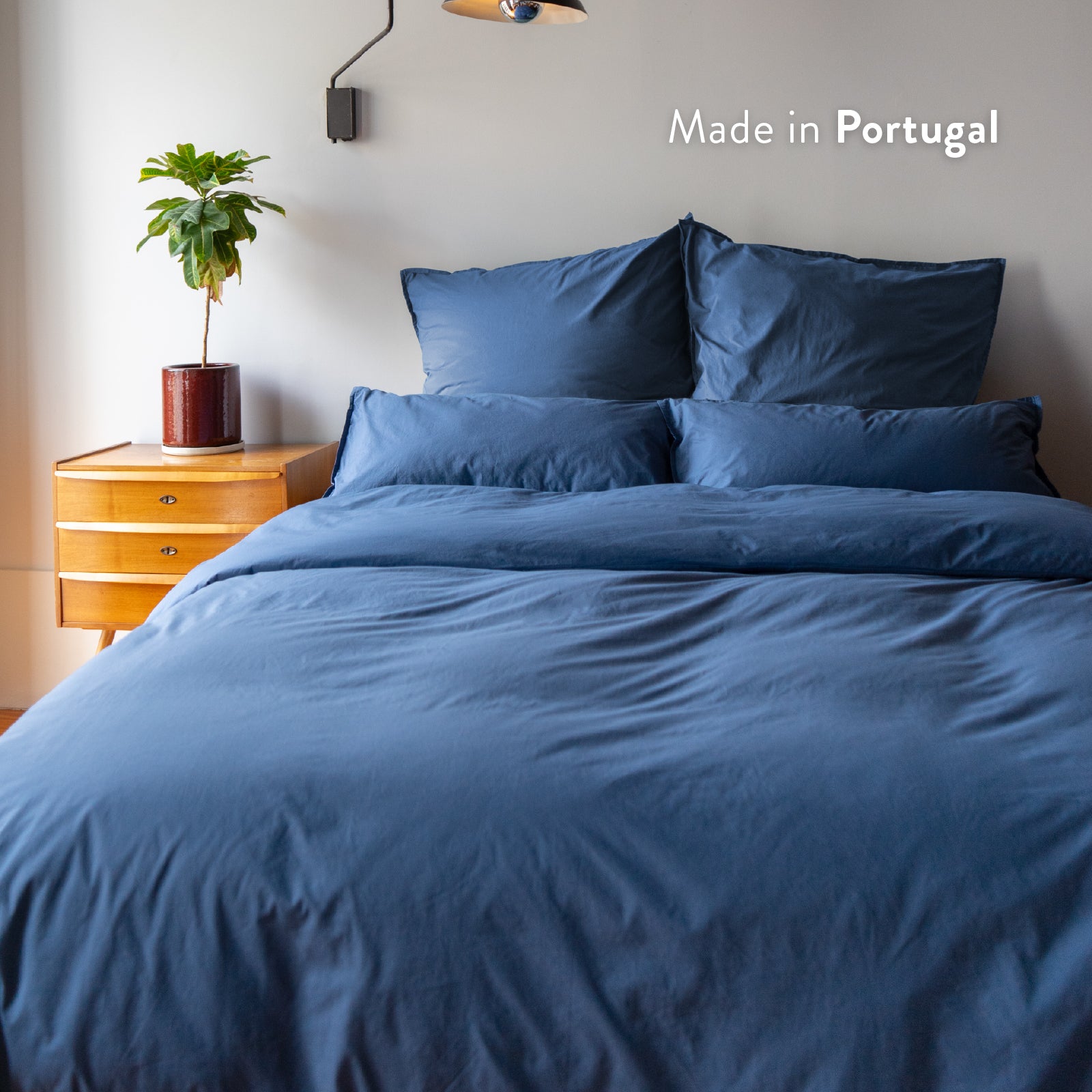 Kushel Bettwäsche aus Bio-Baumwolle Deckenbezug und Kissenbezug